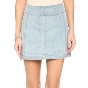 A-line denim skirt